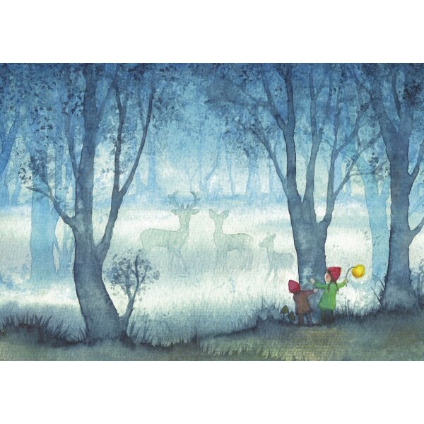 Anne Hunold. Wichtel und Rehe im Nebel