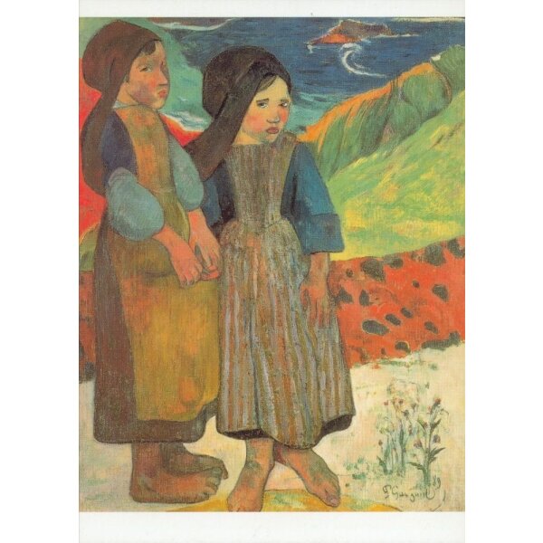Paul Gauguin. Zwei bretonische Mädchen am Meer, 1889