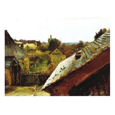 Carl Blechen. Blick auf Dächer und Gärten, um 1835