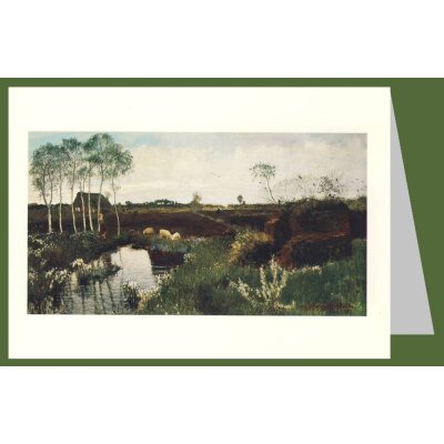 Otto Modersohn. Mädchen unter Birken am Torfstich, 1895