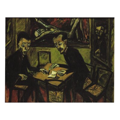 Erich Heckel. Zwei Männer am Tisch, 1912