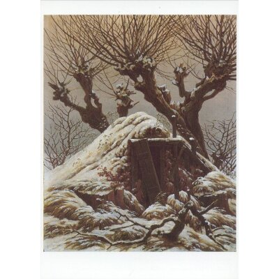 Caspar David Friedrich. Verschneite Hütte, um 1827