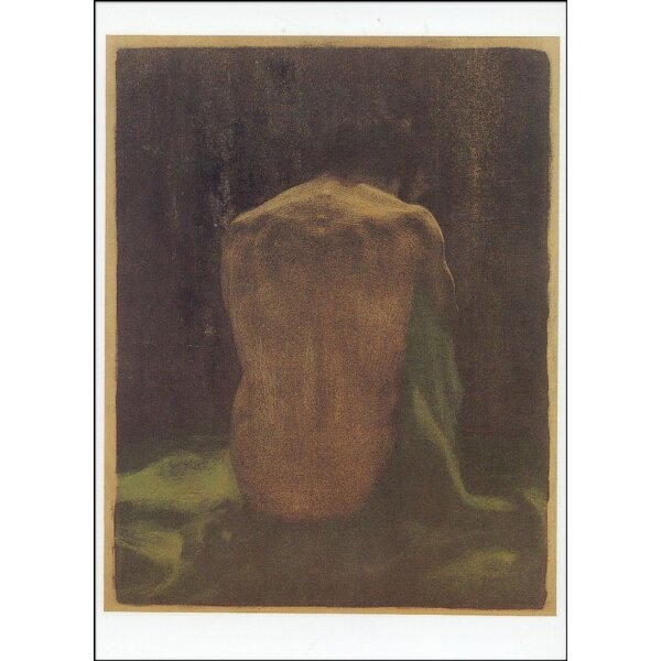Käthe Kollwitz. Rückenakt auf grünem Tuch, 1903