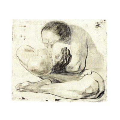 Käthe Kollwitz. Mutter mit totem Kind, 1903
