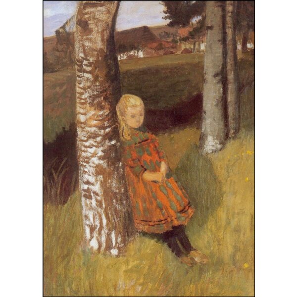 Otto Modersohn. Mädchen am Birkenstamm, 1901