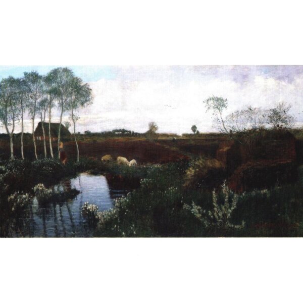 Otto Modersohn. Mädchen unter Birken am Torfstich, 1895