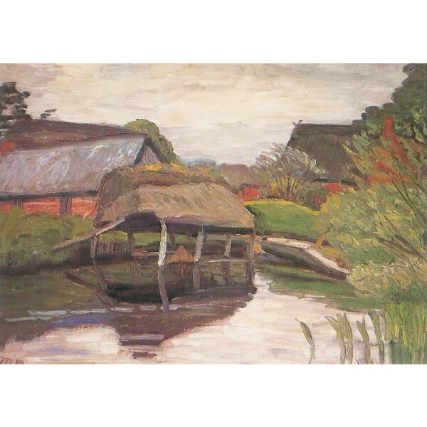 Otto Modersohn. Bootsschuppen an der Wümme, 1910