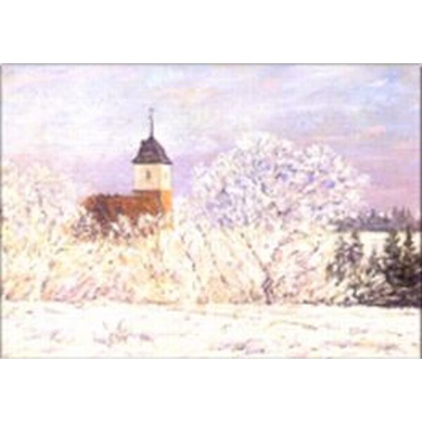 Walter Bertelsmann. Worpsweder Kirche im Schnee, 1900