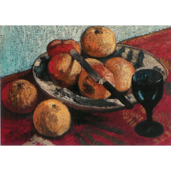 Modersohn-Becker. Stillleben mit Äpfeln und grünem Glas