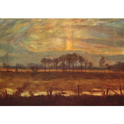 Otto Modersohn. Sonnenuntergang über dem Moor, 1933