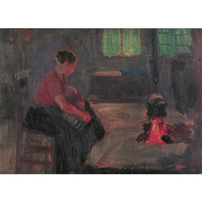 Fritz Mackensen. An der Feuerstelle, 1953