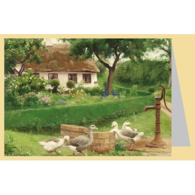 Hans Andersen Brendekilde. Enten an einer Wasserpumpe...,...