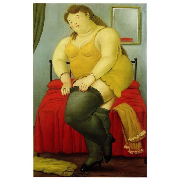 Fernando Botero. Frau entkleidet sich, 1987