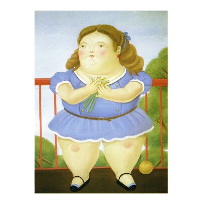 Fernando Botero. Mädchen auf dem Balkon, 1983
