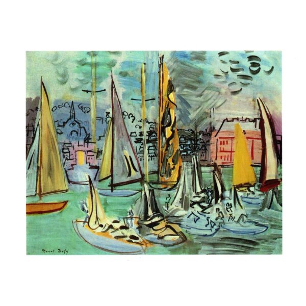 Raoul Dufy. Segelboot im Hafen von Deauville