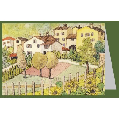 Hermann Hesse. Dorf mit Sonnenblumen, 1929