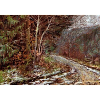 Wolfram Paul. Schneeschmelze im Zinsbachtal, 1987