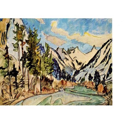 Erich Heckel. Gebirgslandschaft bei Obersdorf