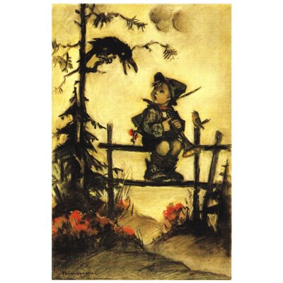 Hummel, M.I. Bub auf dem Zaun