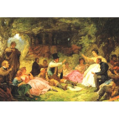 Carl Spitzweg. Das Picknick, um 1864