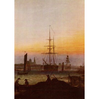 Caspar David Friedrich. Greifswalder Hafen, 1809