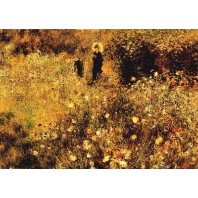 Piere-Auguste Renoir. Frau mit Sonnenschirm im Garten