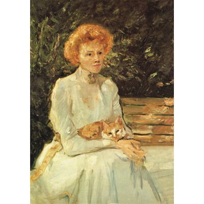 Max Sievogt. Dame mit Katze