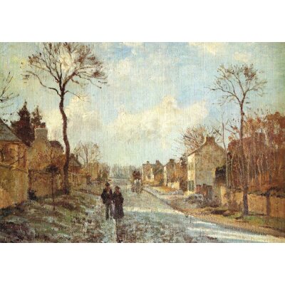 Camille Pissarro. Winterliche Straße in...