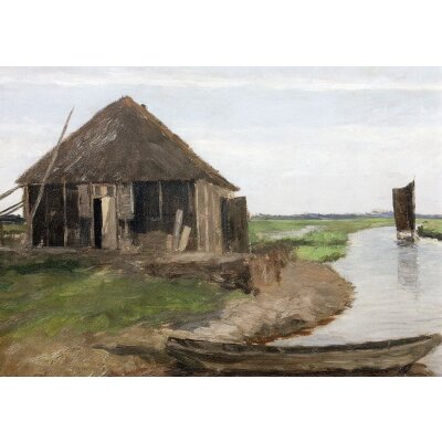 Fritz Mackensen. Hütte an der Hamme