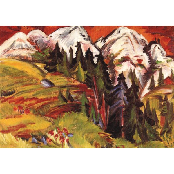 Ernst Ludwig Kirchner. Landschaft auf der Staffelalb, 1918