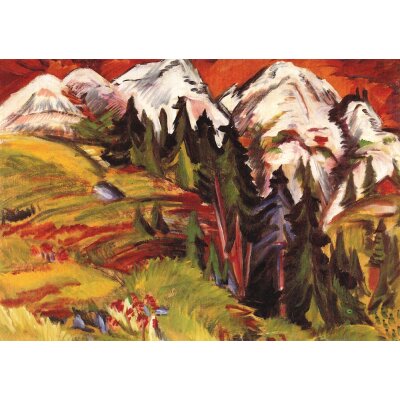 Ernst Ludwig Kirchner. Landschaft auf der Staffelalb, 1918