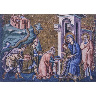 Pietro Cavallin. Anbetung der Könige, um 1291