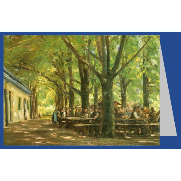 Max Liebermann. Biergarten in Brannenburg-1.Fassung, 1893