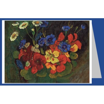 Gabriele Münter. Karpuzinerkresse und Kornblumen, 1915