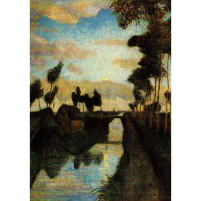Otto Modersohn. Abend am Moorkanal, um 1928