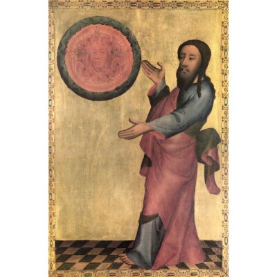 Meister Bertram. Am Anfang war d. Wort, Christus + Gottvater