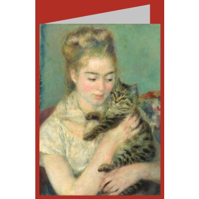 Pierre-Auguste Renoir. Frau mit einer Katze, 1875