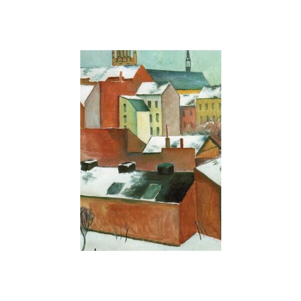 August Macke. Bonner Marienkirche im Schnee, 1911