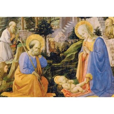 Fra Filippo Lippi. Anbetung des Kindes mit dem Hl.Hieronymus