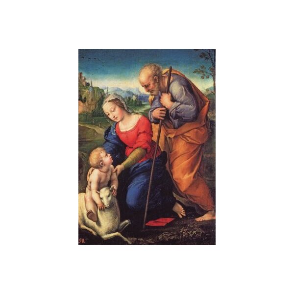 Raffaello Santi, Raffael. Die Heilige Familie mit dem Lamm