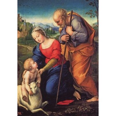 Raffaello Santi, Raffael. Die Heilige Familie mit dem Lamm