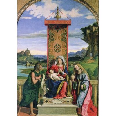 Giovanni Cima da Conegliano. Madonna und Kind mit Johannes