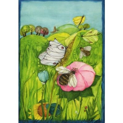 Eva-Maria Ott-Heidmann. Biene, Blüte, Schmetterling