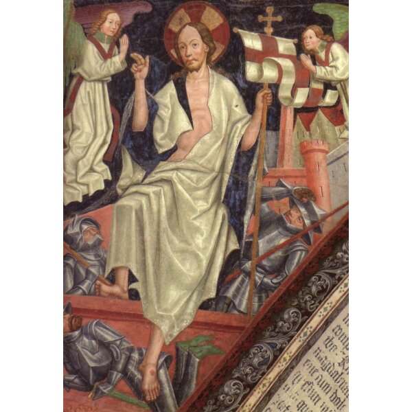 Wandmalerei, 15. Jh. Auferstehung Christi.