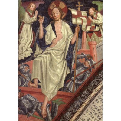 Wandmalerei, 15. Jh. Auferstehung Christi.