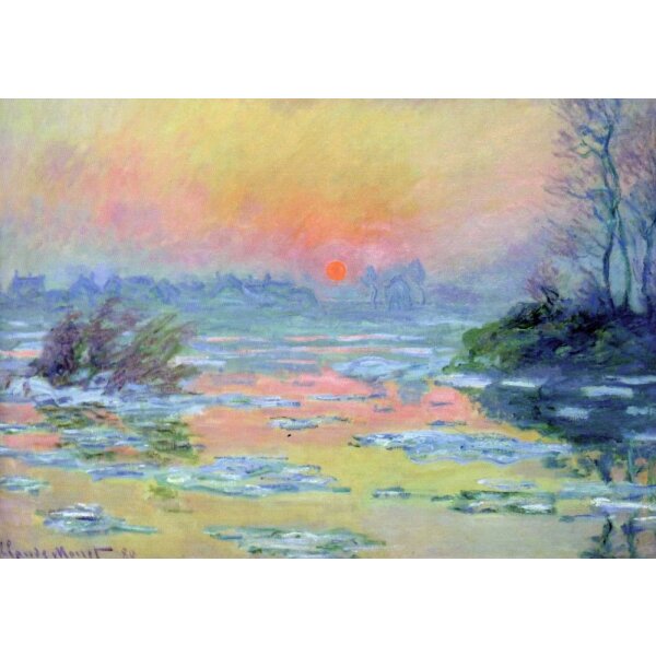 Claude Monet. Sonnenuntergang über der Seine im Winter, 1880