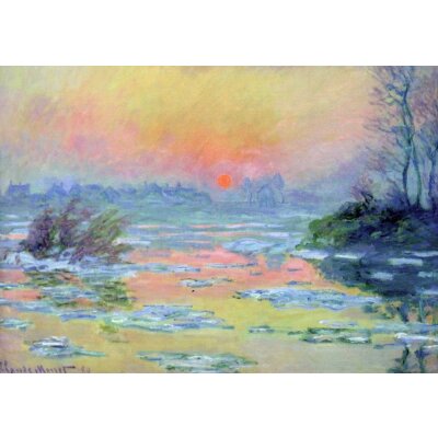 Claude Monet. Sonnenuntergang über der Seine im Winter, 1880