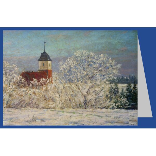 Walter Bertelsmann. Worpsweder Kirche im Schnee, 1906