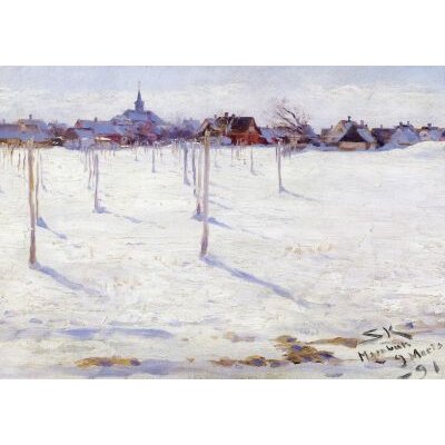 Peder Severin Krøyer. Hornbaek im Winter, 1891
