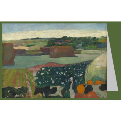 Paul Gauguin. Heuhaufen in der Bretagne, 1890